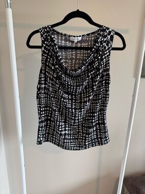 Calvin Klein Black & White Cowl Neck Sleeveless Camisole